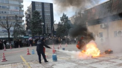 SHGM'de yangınla mücadele tatbikatı