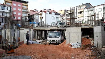 Yeni Kuruçeşme Merkez Camii hızla yükseliyor