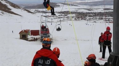 AFAD'dan Van’da çığda tatbikat nefes kesti