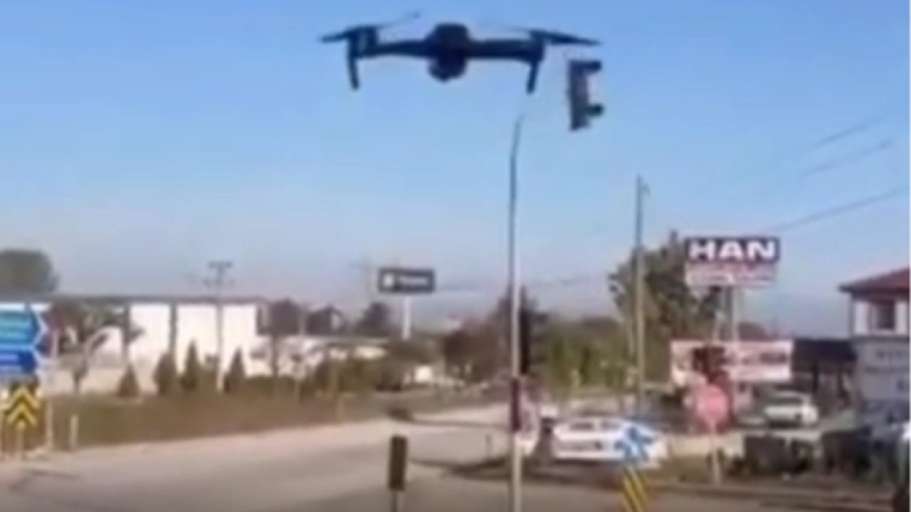 Düzce'de drone destekli trafik denetimleri sürüyor