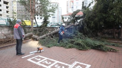 Kayseri Melikgazi'de rüzgar kabusu