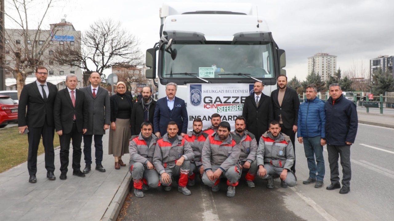 Kayseri Melikgazi'nin yardım eli Gazze'ye uzadı