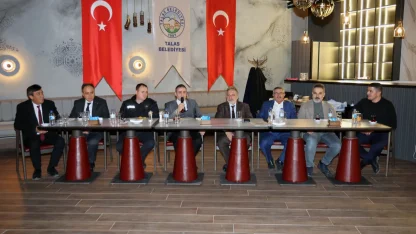 Kayseri Talas'ta ramazan öncesi muhtarlarla toplantı