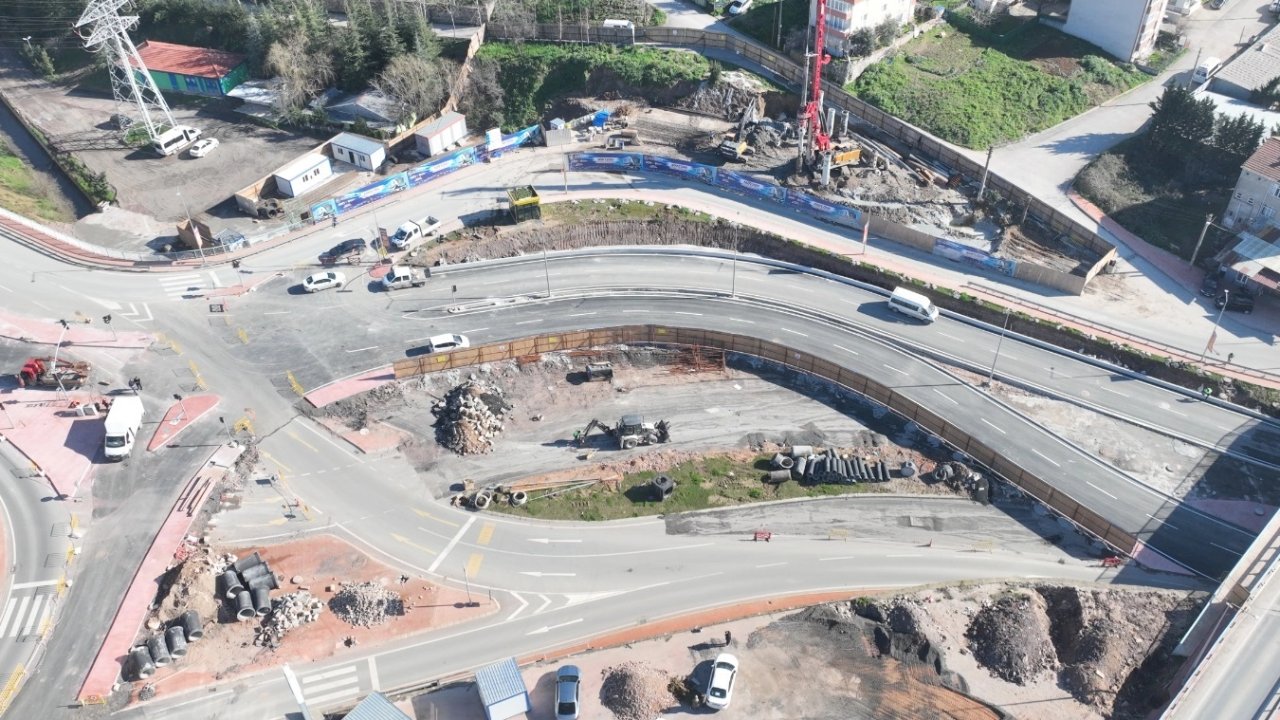 Kocaeli'de Kaşkaldere bağlantı yolu trafiğe açıldı