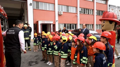 Konya ’da 45 bin ilkokul 1'lere itfaiye eğitimi