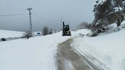 Malatya'da ekipler karla mücadeleyi sürdürüyor