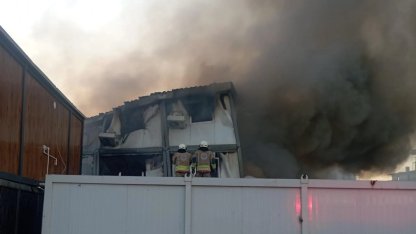 Manisa’da işçi konteynerinde çıkan yangın kontrol altına alındı