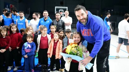 Minik basketbol sevdalıları, Çayırova’nın dev adamlarıyla buluştu
