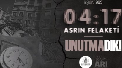 Nevşehir Belediyesi 6 Şubat'ı unutmadı