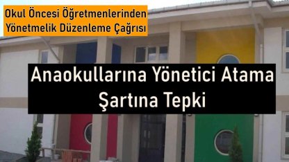 Okul öncesi öğretmenlerinden yönetmeliğe tepki
