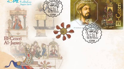 PTT’den 'El-Cezerî' temalı anma pulu ve ilk gün zarfı
