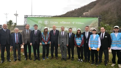 Trabzon Yarı Maratonu öncesi fidanlar toprakla buluştu