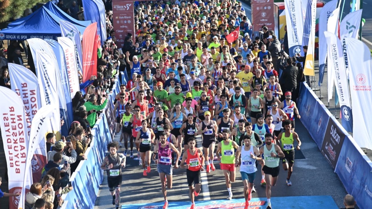 Trabzon'da coşkulu maraton