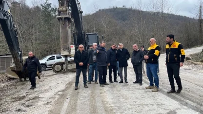 Yığılca Yedigöller grup yolunda altyapı çalışmaları hız kazandı