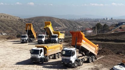 Ankara Keçiören’de dron destekli hafriyat kamyonu denetimi