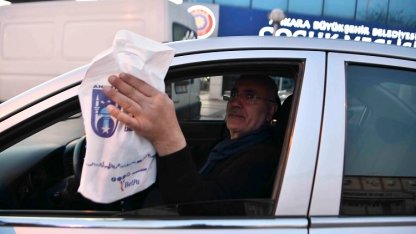 Başkentte moto kuryeli iftar desteği