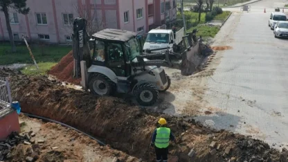 BASKİ Manyas’ta yıllanmış içme suyu hattını yeniledi