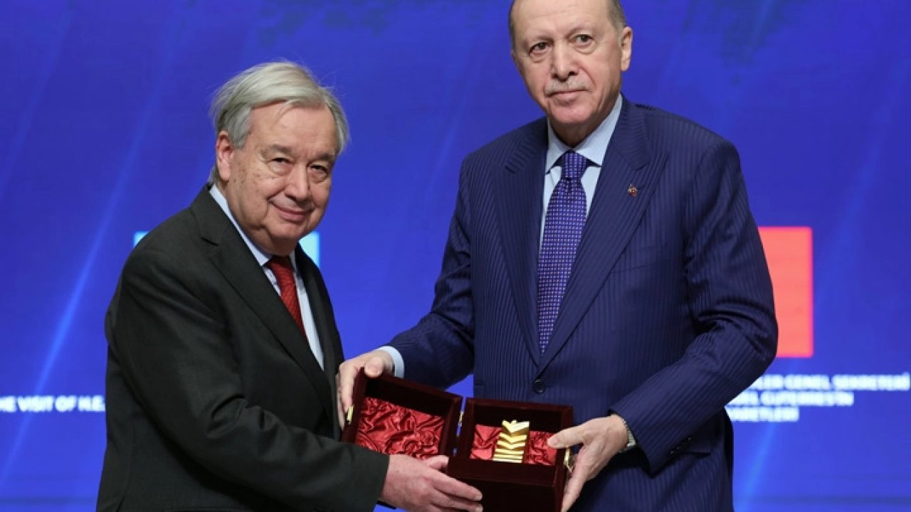 BM Genel Sekreteri Guterres’e Atatürk Uluslararası Barış Ödülü