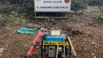 Bursa İznik’te kaçak kazıya suçüstü