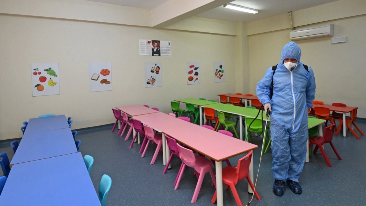 Bursa Osmangazi'de kreşlerde hijyen çalışmaları kesintisiz sürüyor