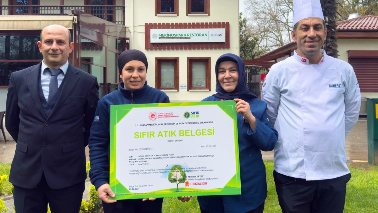 Bursa'da Merinospark Sosyal Tesisi 'Sıfır Atık Belgesi' aldı