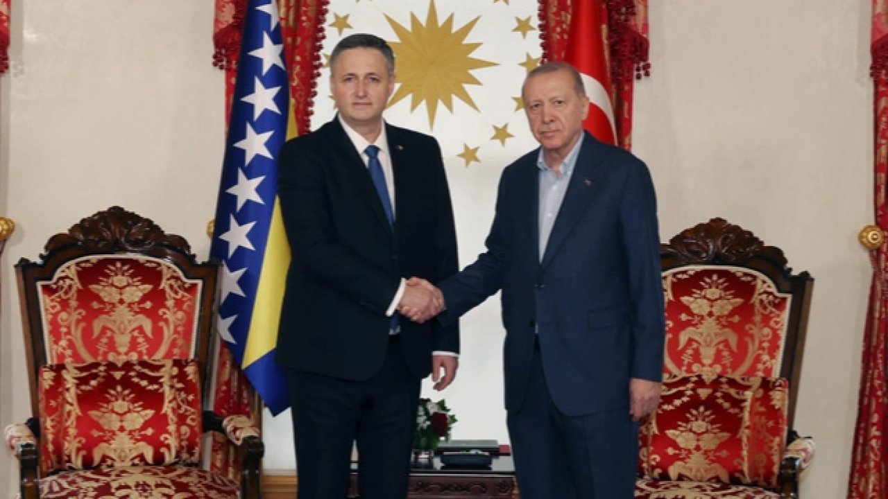 Cumhurbaşkanı Erdoğan, Beçiroviç'i Dolmabahçe'de ağırladı