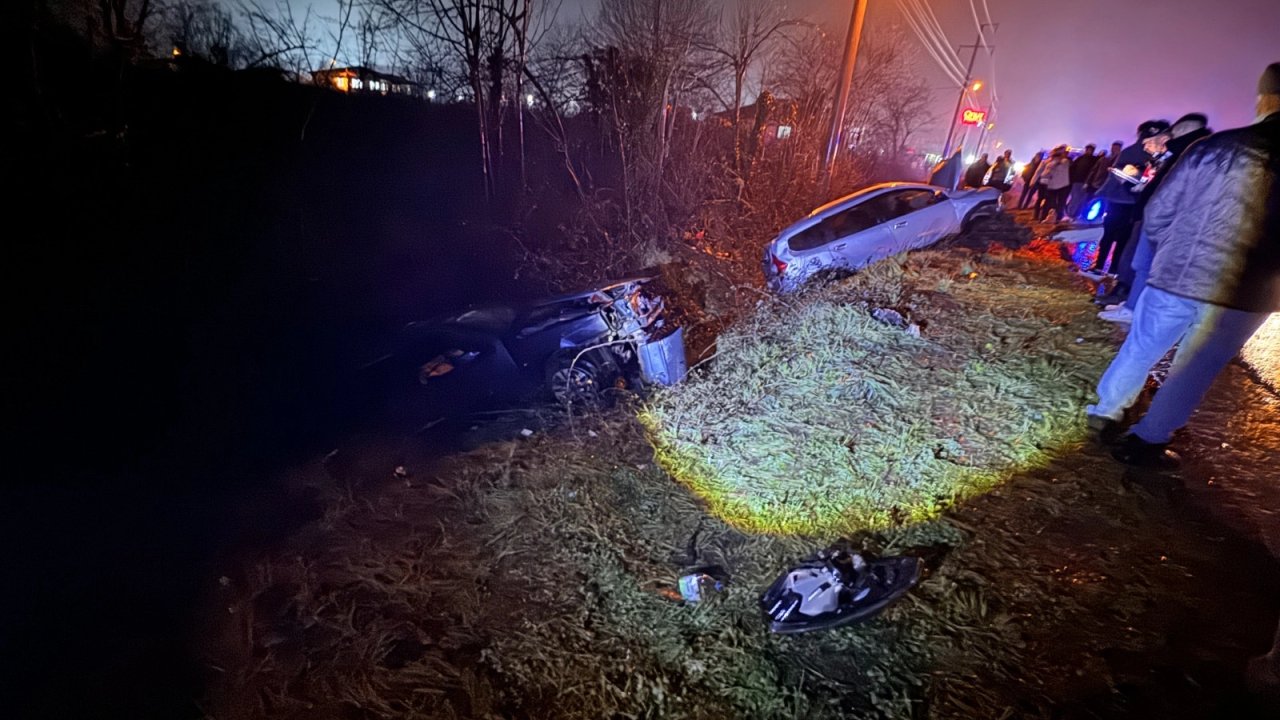 Düzce’de iki otomobil çarpıştı: 6 yaralı