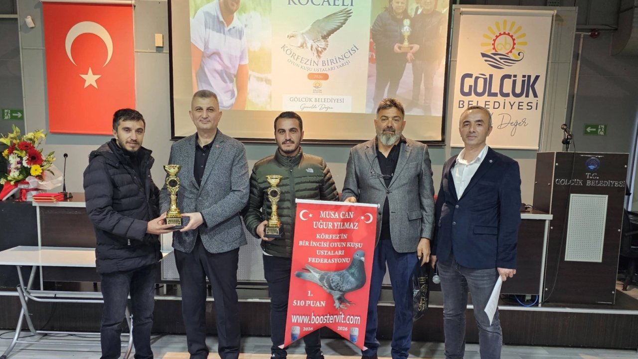 En iyi oyun kuşları Gölcük’te ödüllendirildi