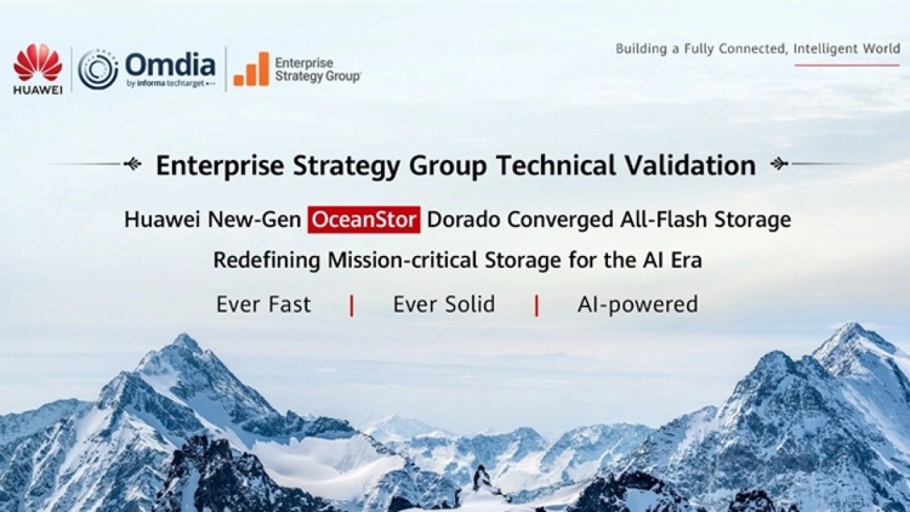 Huawei Yeni Nesil OceanStor Dorado Converged All-Flash Storage, Enterprise Strategy Group teknik doğrulamasından geçti