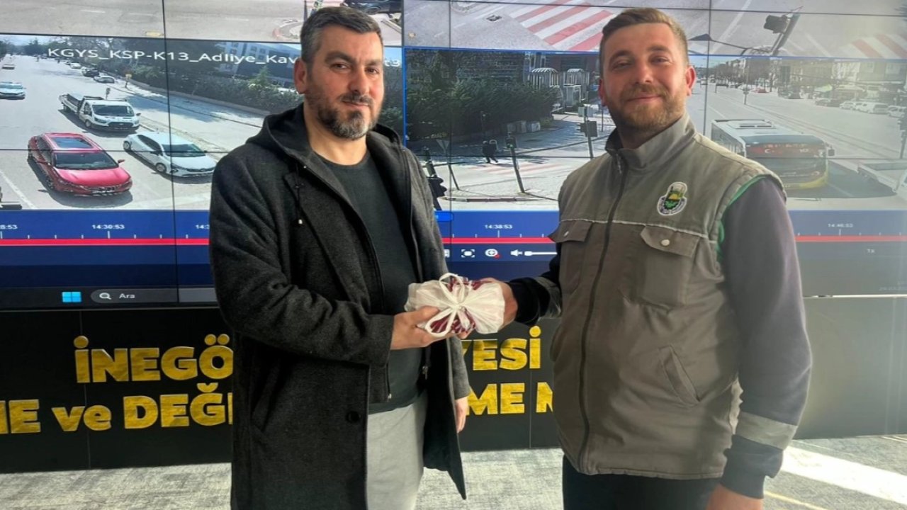 İnegöl Belediyesi personelinden örnek davranış
