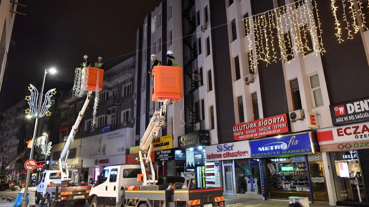 Kayseri sokaklarına LED'li düzenleme