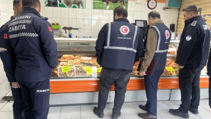 Kayseri zabıtasından kasaplara yakın takip