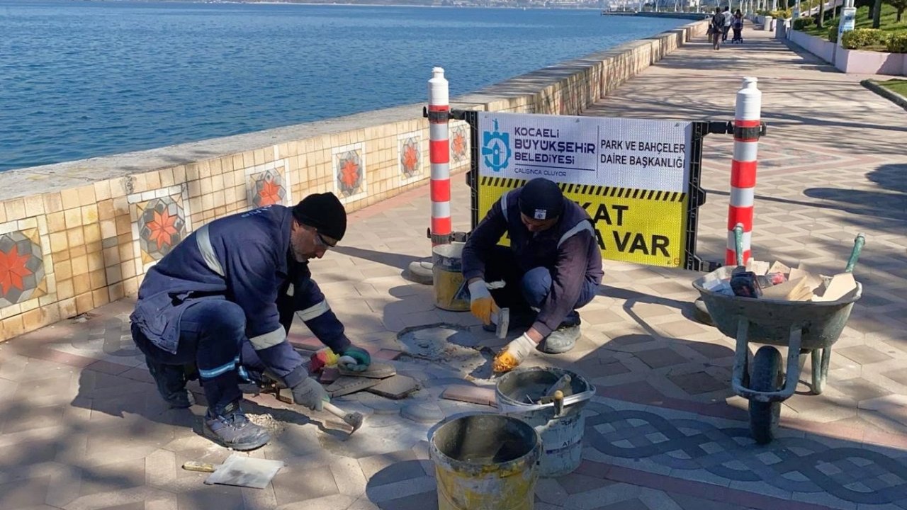 Kocaeli Değirmendere sahilinde hummalı çalışma