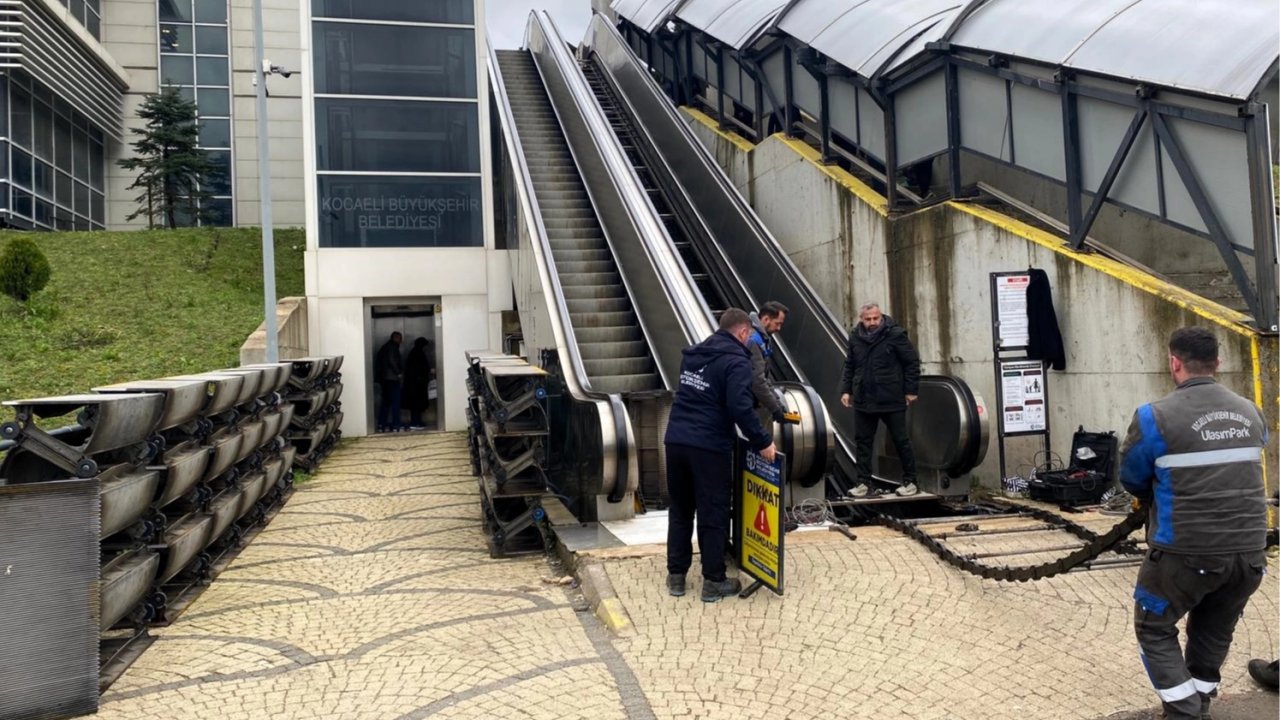 Kocaeli'de yürüyen merdivenlere kapsamlı bakım