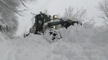 Ordu'da Büyükşehir ekipleri karla mücadelede sahada
