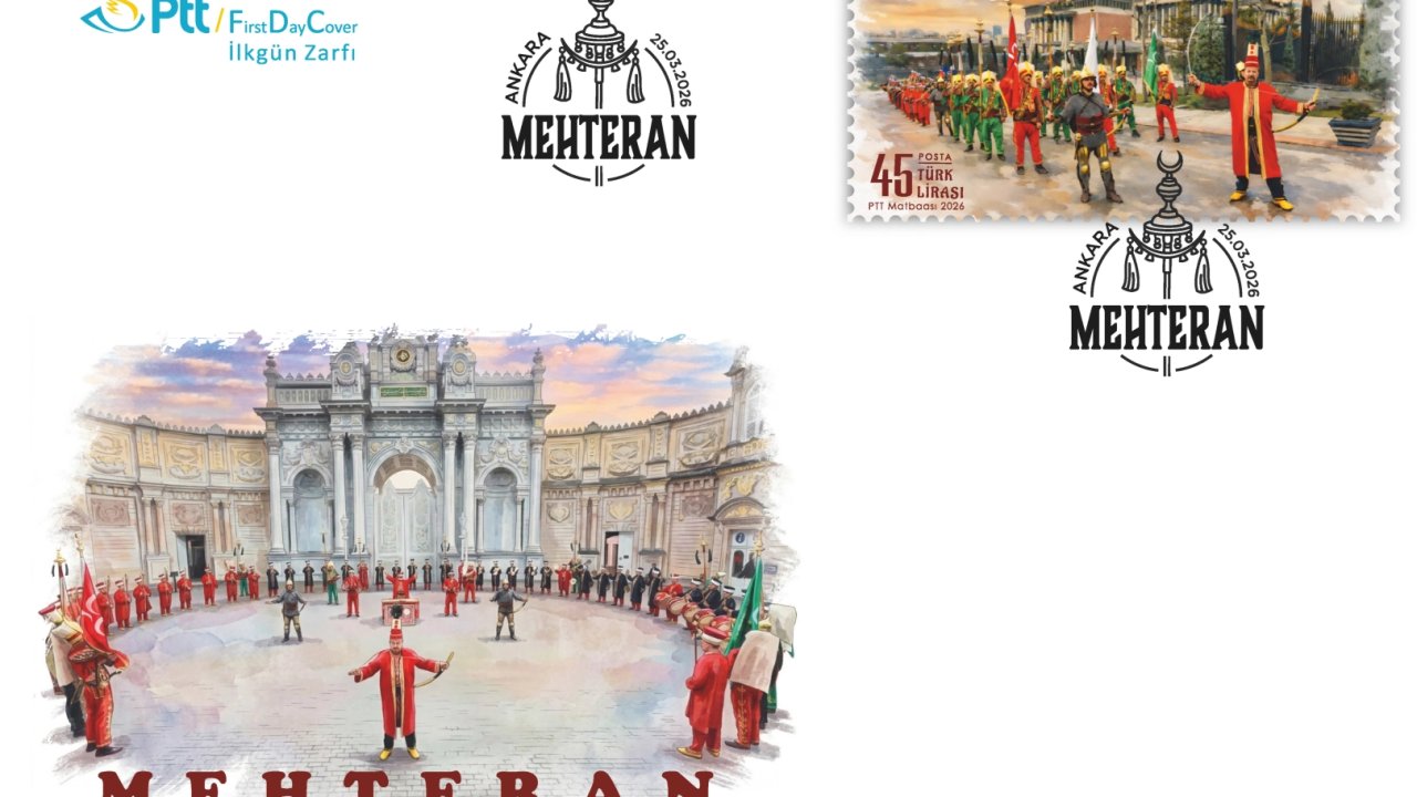 PTT'den 'mehteran' temalı ilkgün zarfı