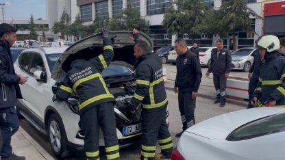 Adıyaman’da hastane otoparkında korkutan anlar