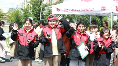 Ankara Keçiören'de çocuklara hayat kurtaran afet eğitimi