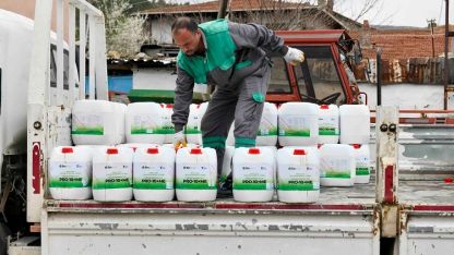 Ankaralı üreticiye sıvı gübre desteği