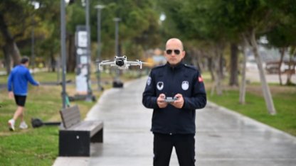 Antalya Büyükşehir zabıtasından dronla denetim