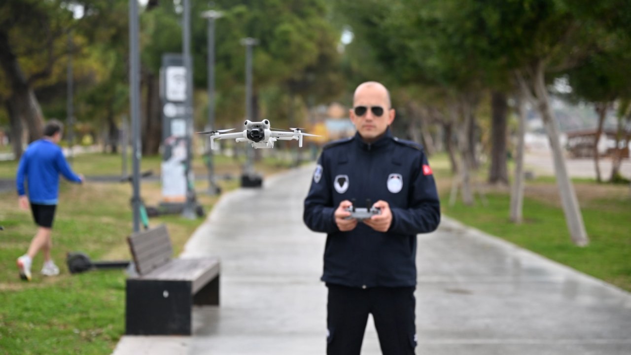 Antalya’da zabıta drone ile denetimde