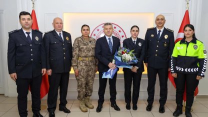 Artvin Valisi Ergün, Polis Teşkilatı'nı kabul etti