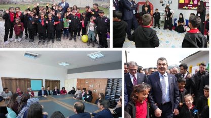 Bakan Tekin, Van'da ilkokul öğrencileriyle buluştu