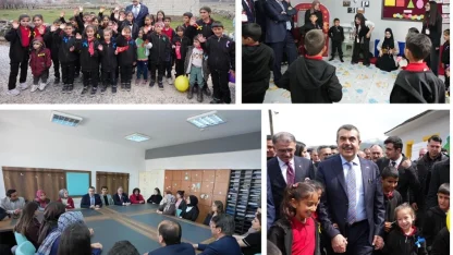 Bakan Tekin, Van'da ilkokul öğrencileriyle buluştu