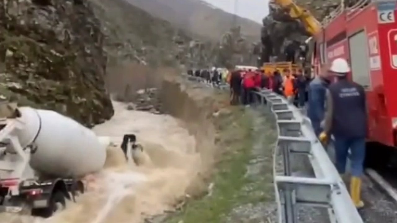 Bitlis Hizan’da beton mikseri kazası