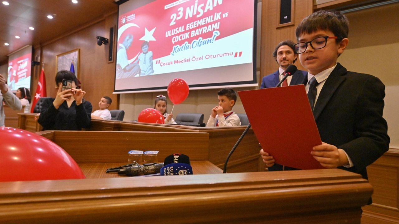 Bursa Büyükşehir Meclisi'nde söz çocukların