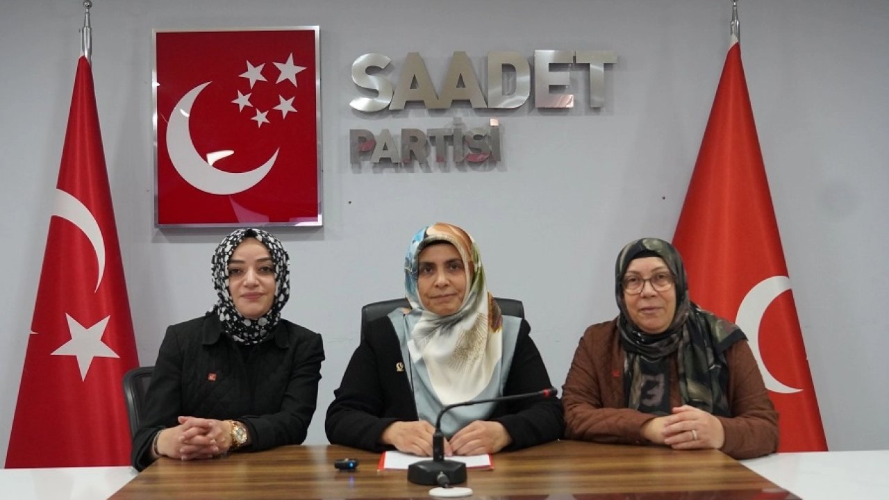 Bursa'da Saadet Partili kadınlardan okul saldırılarına tepki