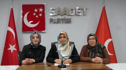 Bursa'da Saadet Partili kadınlardan okul saldırılarına tepki