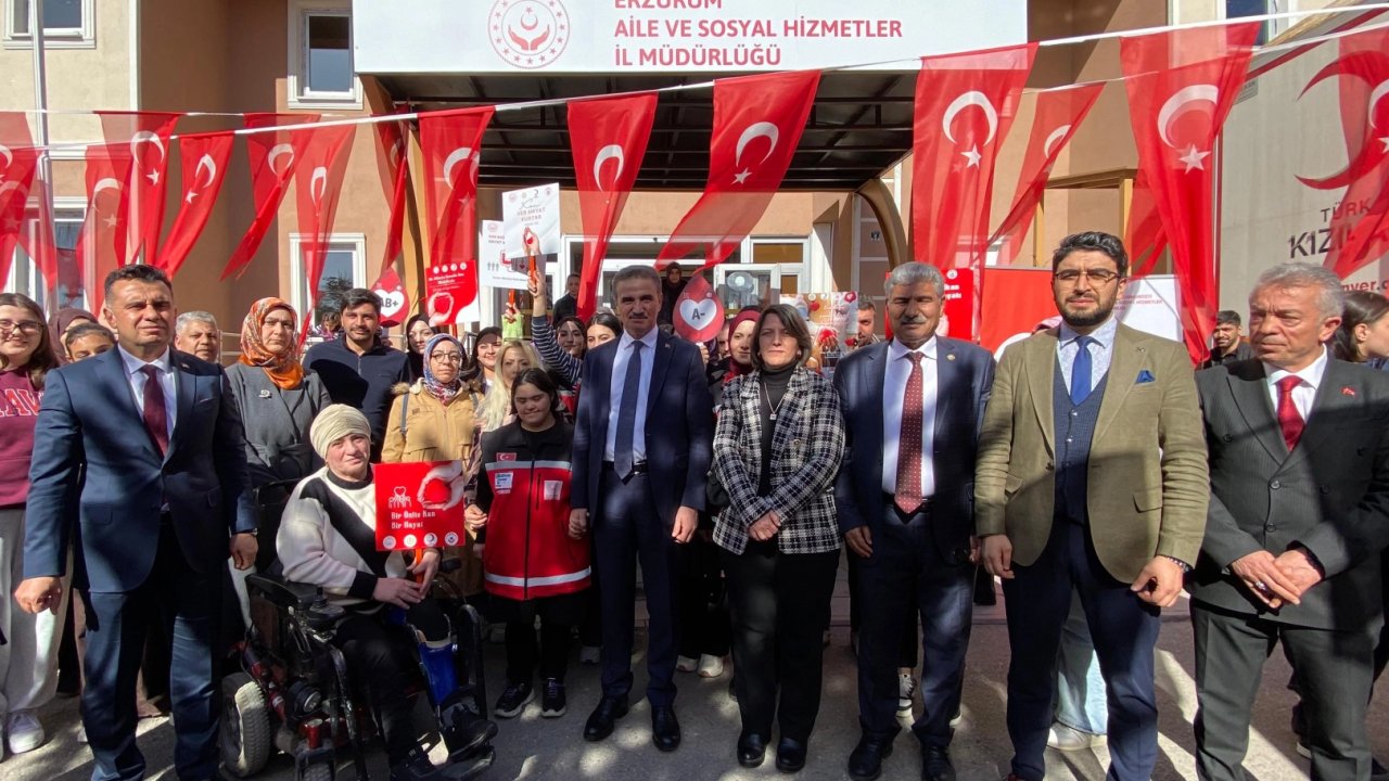 Erzurum’da “Kan Bağışı Hayat Kurtarır” kampanyasına yoğun katılım
