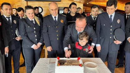 Hopa Kaymakamı Arslantürk polisleri kabul etti